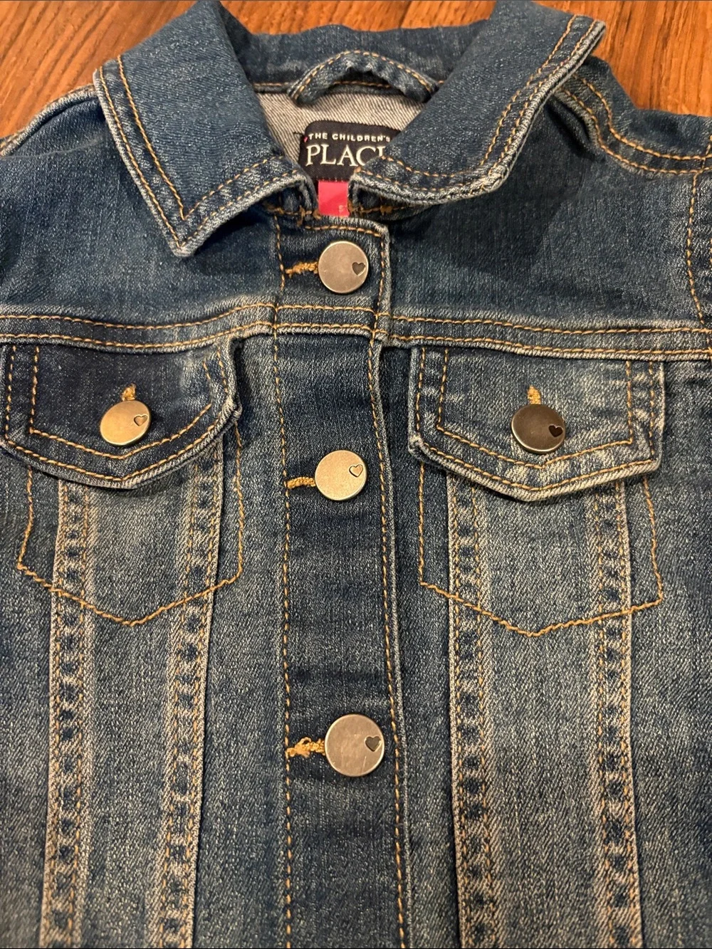 The Children's Place Blue Denim Button-Up Jacket